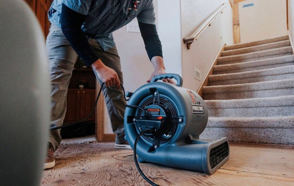 Xtreme-Restoration-Drying-home-after-water-damage-with-fans